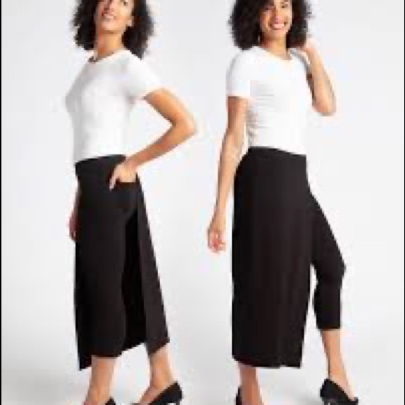 Elegant Black Women's Culottes - Picture 4 of 7